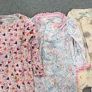 Magnetic Me Girls Pajama Set Pink White Cream Floral & Heart Prints- bundle